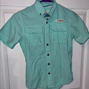 Magellan Outdoors Boy’s Aqua Short Sleeve Shirt